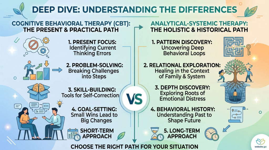CBT vs. Analytical-Systemic Therapy: Key Differences