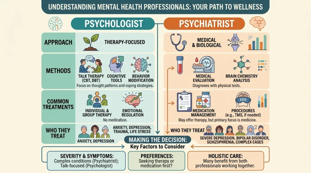 Psychologist vs. Psychiatrist: Who Should You See?