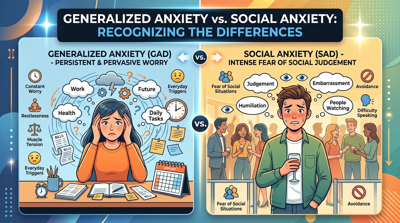 Generalized Anxiety vs. Social Anxiety: Recognizing the Differences