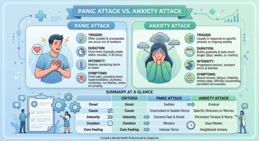 Panic Attack vs. Anxiety Attack: What's the Difference?