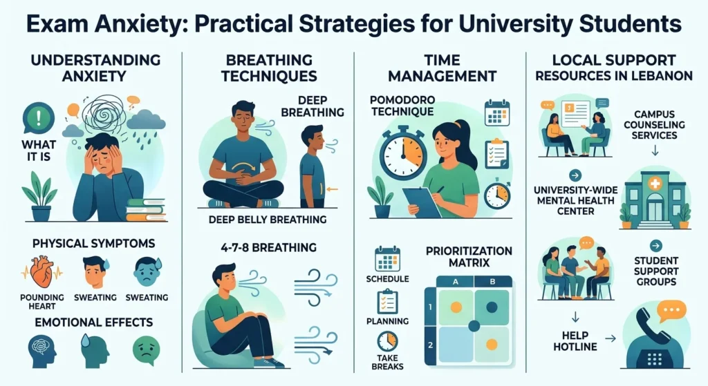 Exam Anxiety: Practical Strategies for University Students in Lebanon